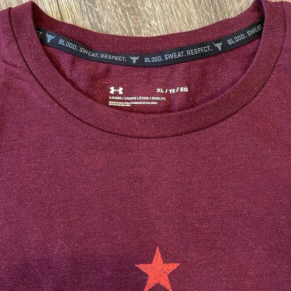 Under Armour OUTLAW MANA Maroon Tee - Picture 3 of 4